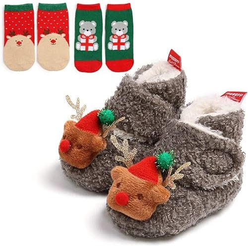 Ohwawadi Infant Baby Slippers Girls Boys Booties Warm Baby Socks Shoes Newborn Crib Footwear Prewalkers