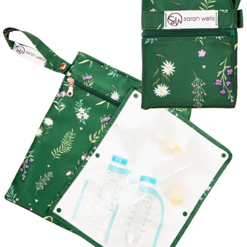 Pumparoo Wet Dry Bag with Staging Mat Olive You Waterproof and Portable Pumping Storage – Sarah Wells Bags