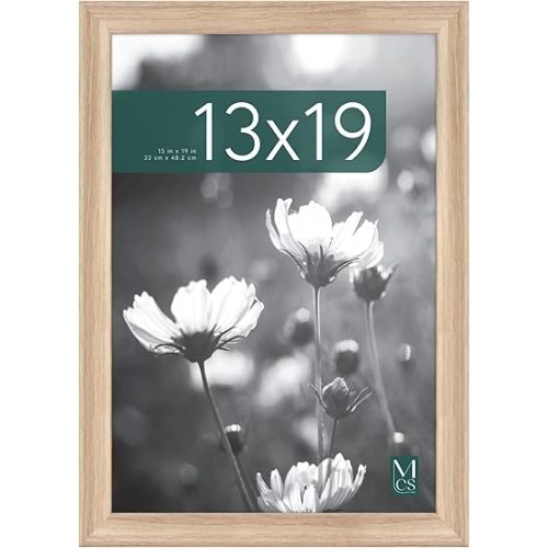 MCS Studio Gallery Classic 13x19 Picture Frame Natural Woodgrain, Vertical & Horizontal Wall Hanging Large Picture Frame for Photos, Posters & Art Prints (1-Pack)