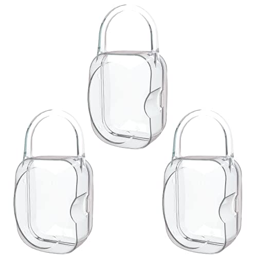 LANEYLI Pacifier Case Pacifier Holder Binky Holder Case Pacifier Box for Diaper Bag Home Travel Outdoor Activities 3 Pack Transparent