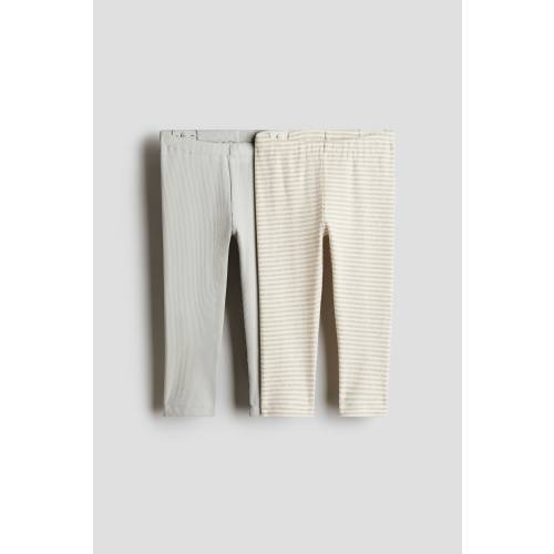 2-PACK RIBBED COTTON LEGGINGS
