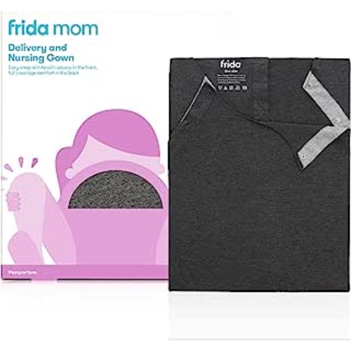 Amazon.com: Frida Mom Delivery and Nursing Gown | Easy-Snap, Tagless, Skin-to-Skin Access and Full Coverage in The Back : Clothing, Shoes & Jewelry