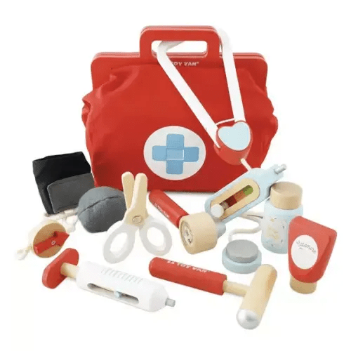 Brands We Love Vintage Doctor Roleplay Wooden Kit - 10 Piece by Janie and Jack