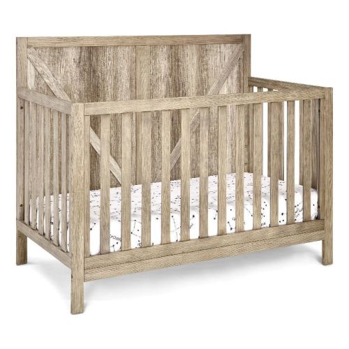 Suite Bebe Barnside Farmhouse Baby Furniture: Vintage Chestnut 4-in-1 Convertible Wood Crib