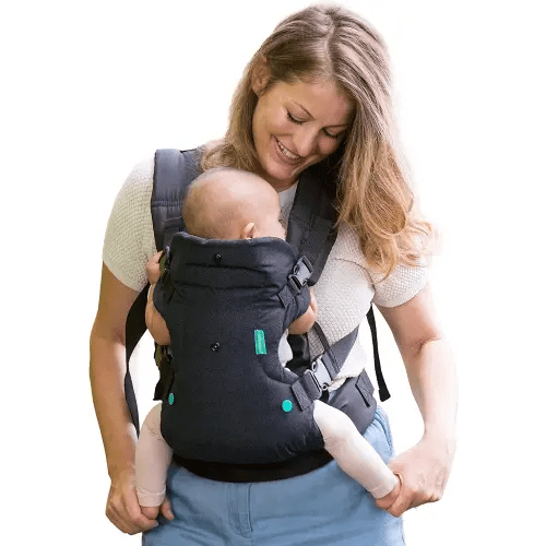 Infantino Flip Advanced 4-in-1 Baby Carrier - Ergonomic, Convertible, Face-in and Face-Out Front and Back Baby Carrier for Newborn to Toddler 8-32 lbs, Black