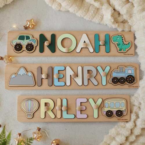 Name Puzzle, 1st Birthday Gift, Baby Personalized Puzzle, New Baby Gift, Custom Puzzle for Kids, Baby Boy Girl First Birthday