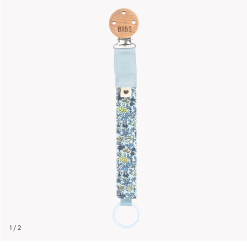 BIBS x LIBERTY Pacifier Clip - Chamomile Lawn Baby Blue – Bibsworld store US