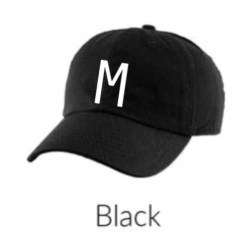 Youth Letter Hat Kids Hat - Black M