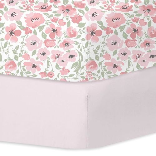 Little Grape Land Crib Sheets for Boys and Girls 2pk Baby Crib Fitted Sheet for Standard Size Crib and Toddler Mattress Super Soft Baby Sheet, Daliah