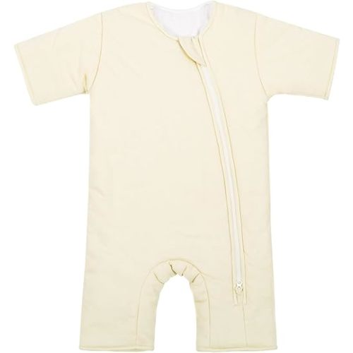 Baby Transition Sleep Sack 3-6 Months 100% Cotton Warm Thick Transition Swaddles for Newborns Infant Long Sleeve Sleep Sack with Feet Baby Wearable Blanket 2-Way Zipper Easy Diaper Changes