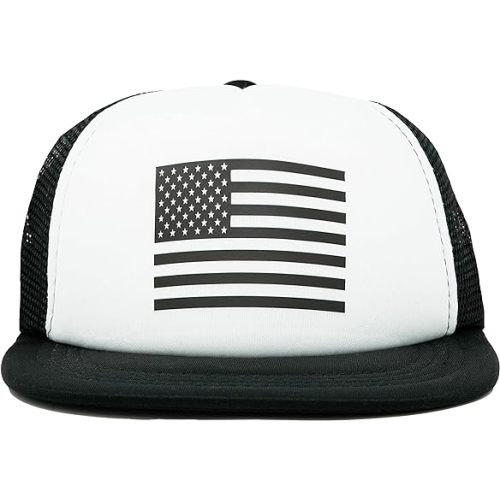 Funky Junque Kids Baseball Hat Girl Boy Toddler Infant Flat Brim Trucker Hat Youth Sun Beach Cap Summer Mesh