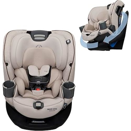 Maxi-Cosi Emme 360 Car Seat: Rotating Car Seat 360, All-in-One Convertible, Car Seat 360 Rotation, Swivel Car Seat in Desert Wonder