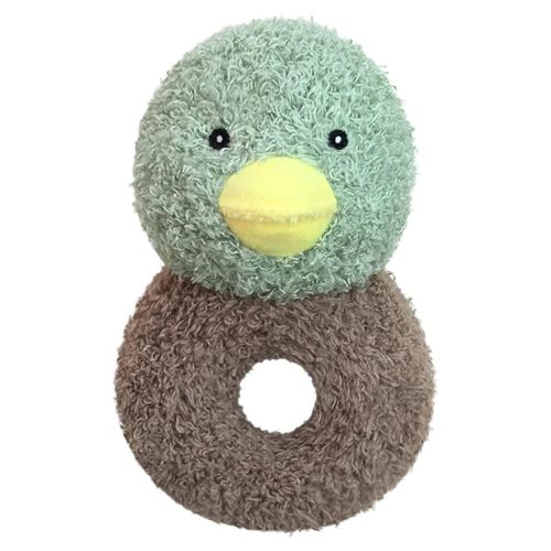 Baby Mallard Duck Soft Rattle Toy, Plush Green Duck Infant Shaker Rattle Easy-Grasp Stuffed Animal Toy, Gifts for Newborns Babies Toddlers Boys Girls, 5.3 Inches