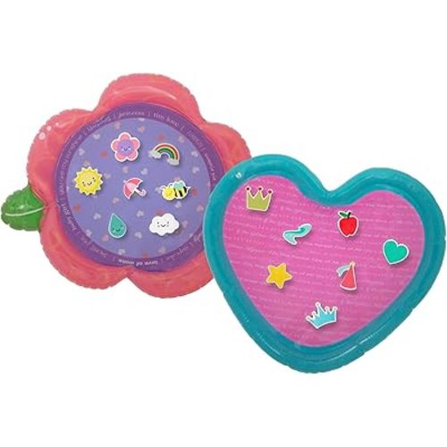 Tummy Time Mat Combo Pack: XL Inflatable Water Play Mat (Princess Heart & Flower) with Sensory Toys for Motor Skills Development – Perfect for Infants & Toddlers 3+ Months