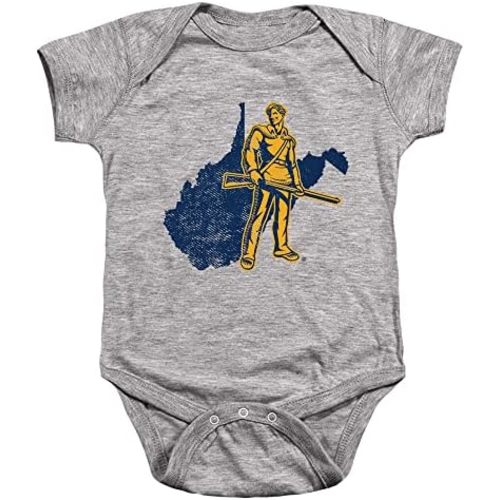West Virginia University Official State Shape Unisex Infant Snap Suit for Baby