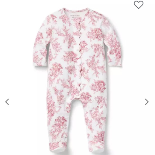 Baby Jet Ivory Floral Toile Baby Floral Toile Footed One-Piece by Janie and Jack