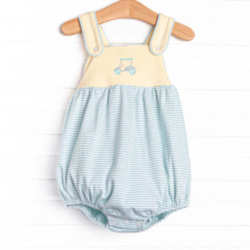Course Cruisin' Pima Embroidered Bubble, Yellow and Mint Stripe – Stitchy Fish