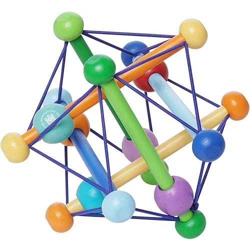 Manhattan Toy Skwish Color Burst Rattle and Teether Grasping Activity Toy