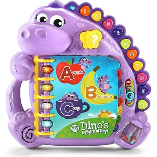 LeapFrog Dino's Delightful Day Alphabet Book, Purple