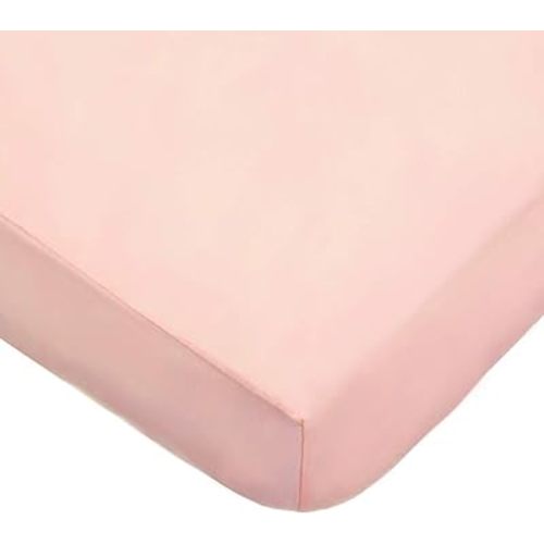 American Baby Company Fitted Crib Sheet 28" x 52", Soft Breathable Neutral 100% Cotton Jersey Sheet, Blush, for Boys and Girls, Fits Crib and Toddler Bed mattresses
