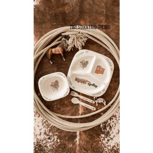 Let's Go Roping Dinner Set