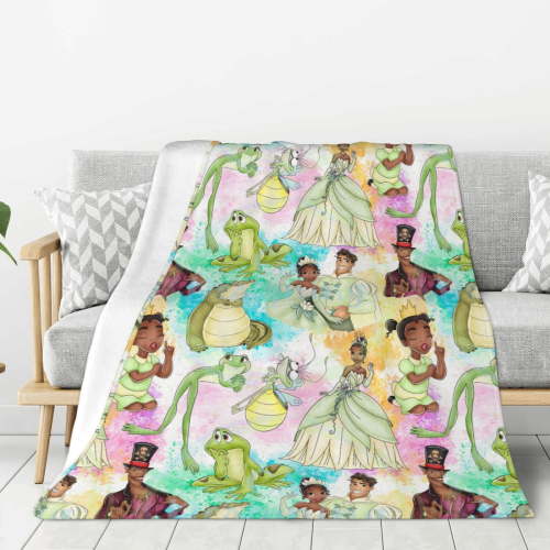 The Princess And The Frog My Tiana Blanket,Flannel Blanket Throw for Kids,Soft Warm Cozy Plush Blanket for Couch Bed Sofa,40"x30"