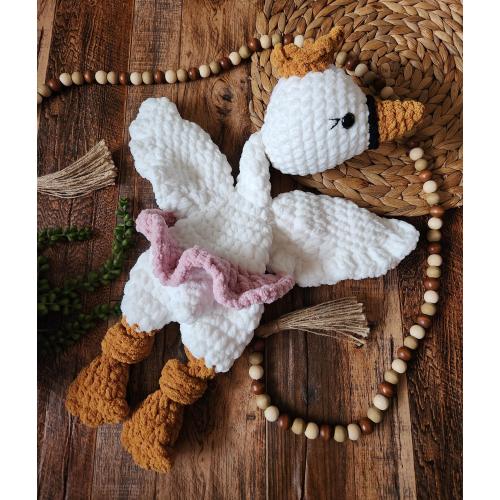Swan Princess /Swan/Ballerina/ Snuggler /Lovey /Security Blanket /Crochet /Amigurumi