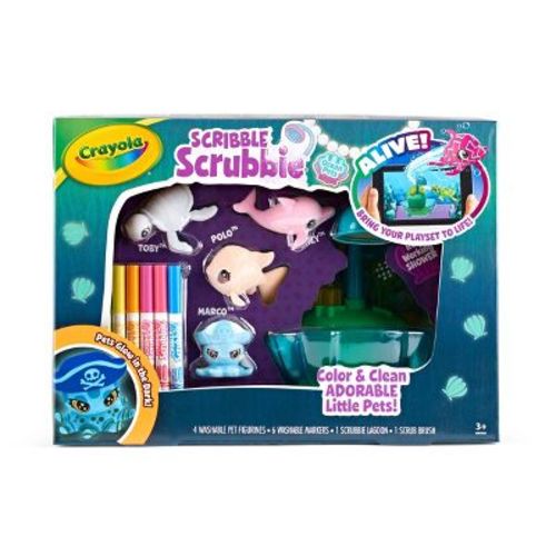 Crayola Scribble Scrubbie Ocean Glow Lagoon: Washable Marker Craft Kit For Kids, Non-toxic, Ages 3+