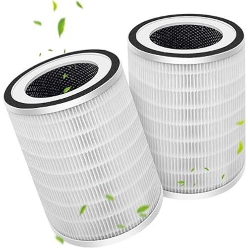2 Pack True HEPA KILO Filter For Afloia KILO, KILOPLUS, KILOPRO, MIRO, MIRO PRO and MORENTO MR-Kilo, Kalo Air Puri-fier, 360° 3-Stage Filtration