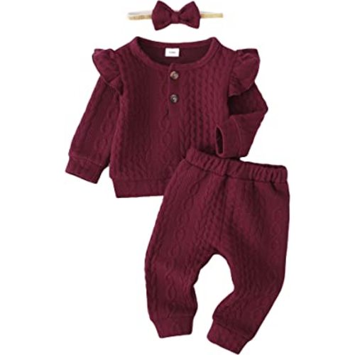 Mioglrie Infant Baby Girl Clothes Tops Pants Set Toddler Girls Clothing Sweatshirts Baby Outfit for Girls