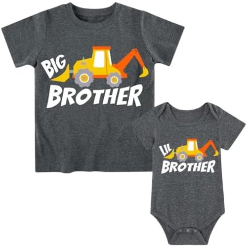 Big Brother Little Brother Matching Outfit Toddeler Boys Shirts Baby Clothes Newborn Outfit