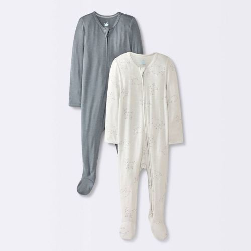 Baby Boys' 2pk Celestial Soft Blend Sleep N' Play - Cloud Island™ Gray 6-9M