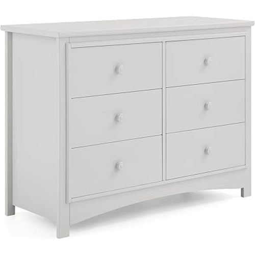Delta Children Perry 6 Drawer Dresser - Greenguard Gold Certified, Moonstruck Grey