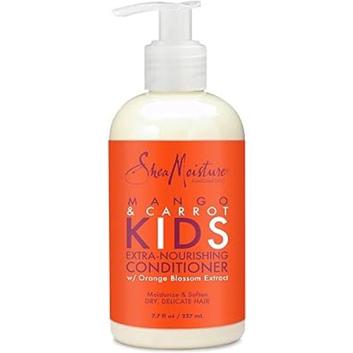 SheaMoisture Kids Conditioner for Kids Hair Mango and Carrot Sulfate Free Conditioner 7.7 oz