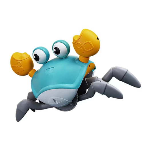 SZBXD Original Musical Infant Crawling Toy, LED Light-Up Crab with Automatic Obstacle Avoidance (Green)