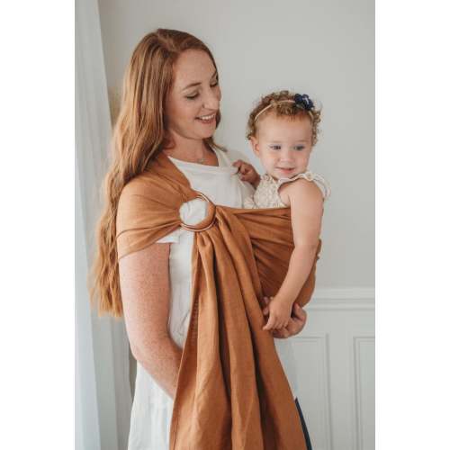 Autumn Inspired Ultra Soft Linen Ring Sling Baby Carrier | LoveHeld