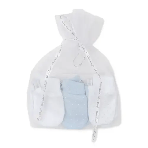 Blue Dot 3 Pack Mitts Set w/ Tulle Bag