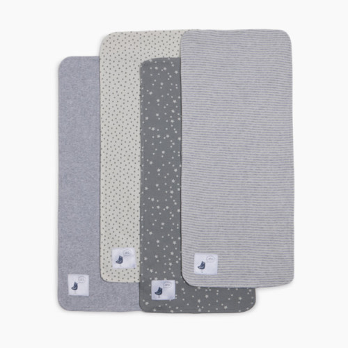 Small Story Burp Cloth (4 Pack) - Grey
