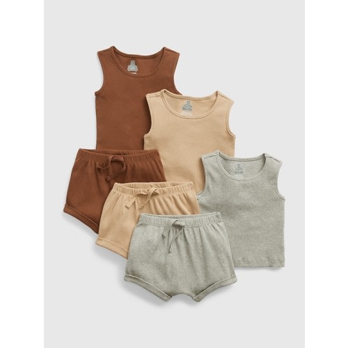 Baby 100% Organic Cotton First Favorites Outfit Set (3-Pack) in brazen brown, size: 0-3 M