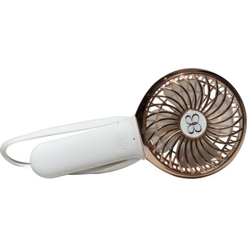 BuggyGear 3-Speed Recharge Turbo Stroller Fan, White/ Rose Gold