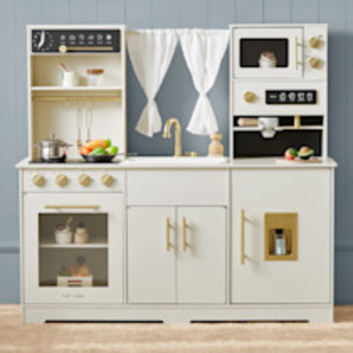 Tiny Land® Play Kitchen with Running Water - Iconic Aqua Kitchen in Cream