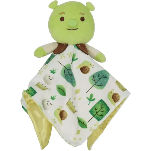Shrek Blanky – Plush Shrek Head with Embroidered Facial Details – Made with Super Soft & Snuggly Material & Satin Underlay – Perfect for Nap Time or Loveable Gift for Baby Boys & Girls
