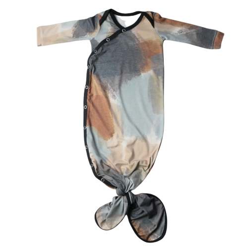 Newborn Knotted Gown - Picasso