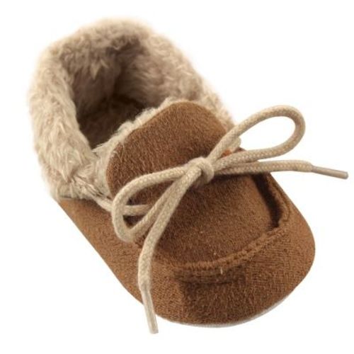 Luvable Friends Baby Unisex Moccasin Shoes, Chestnut, 0-6 Months
