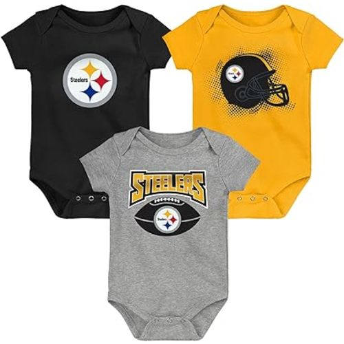 Outerstuff NFL Newborn Infants Game On 3 Piece Onesie Creeper Bodysuit Romper Set