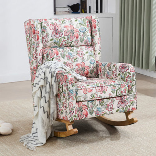 Harriet Bee Solid Wood Rocking Chair & Reviews | Wayfair