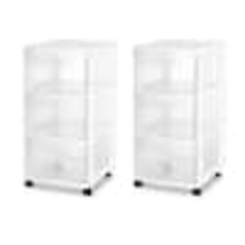 Sterilite Ultra 3 Drawer Plastic Rolling Storage Container (2-Pack) 2 x 28308002