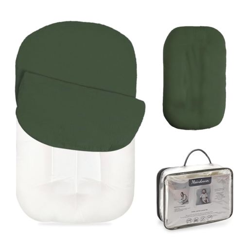 Baby Lounger - Snuggle Cozy Me Infant Lounger for Newborns | Breathable & Soft, Portable Awake-Time Pad, Essential Baby Gift (Lounger Cover Included)