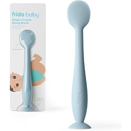 Frida Baby Diaper Cream Spatula, 100% Silicone Butt Spatula for Baby, Diaper Cream Applicator for Easy + Clean Use of Butt Paste & Diaper Rash Cream, BPA- Free, Blue