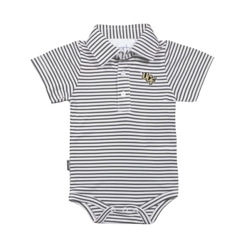 Infant Garb Charcoal/White UCF Knights Carson Polo Bodysuit